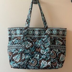 Vera Bradley Retired Java Blue Large Tote